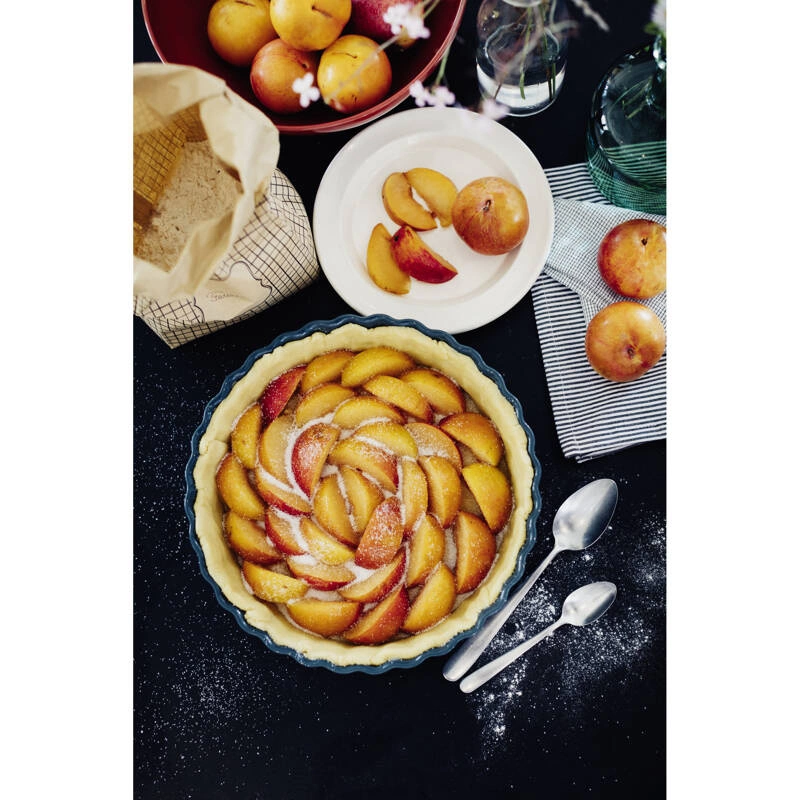 Emile Henry - Głębokie naczynie do tarty - 28 CM - kremowy