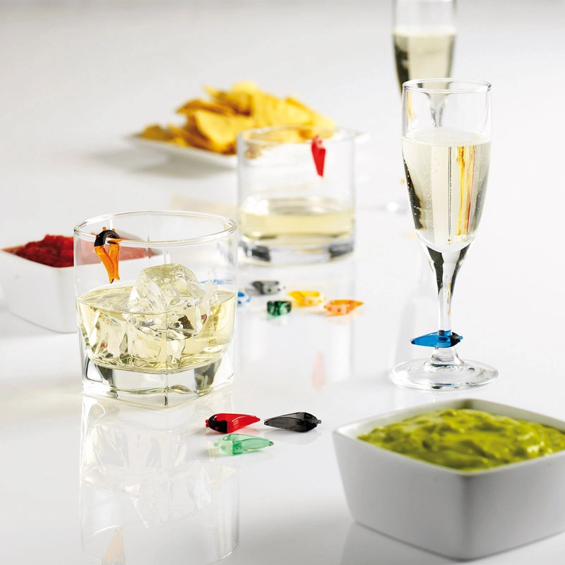 Mastrad - ZNACZNIKI SPINACZE DO SZKLANEK (12 SZTUK)kolorowe