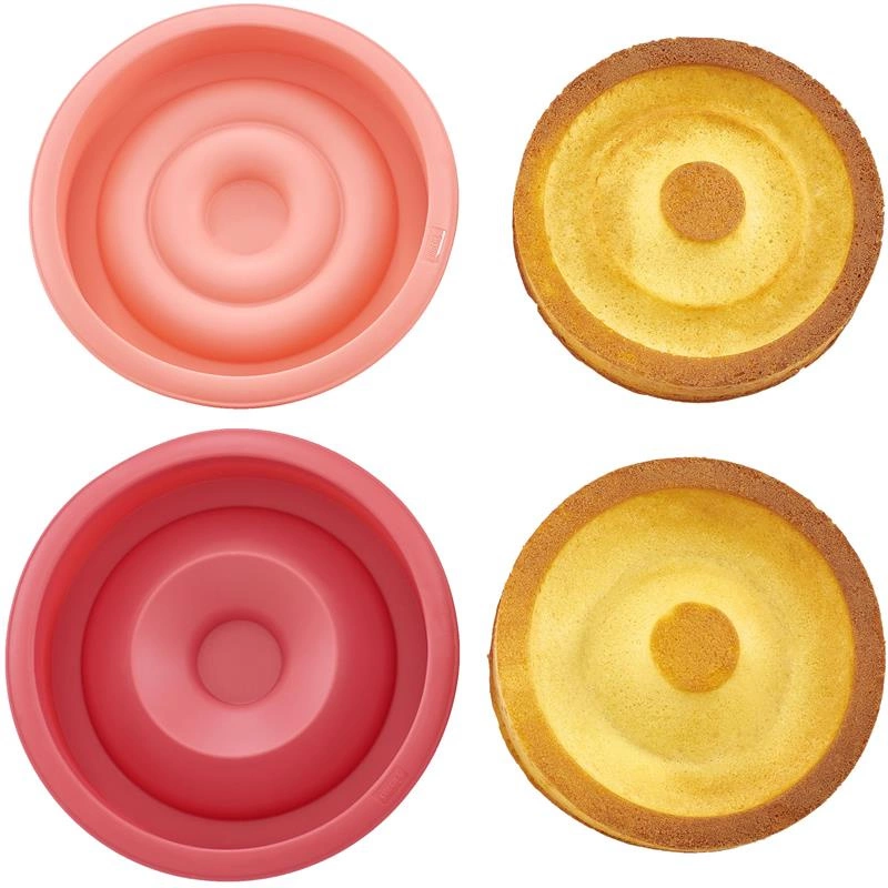 Lurch - forma na tort z sercem, 2 el., silikon, śred. 21 cm FlexiForm