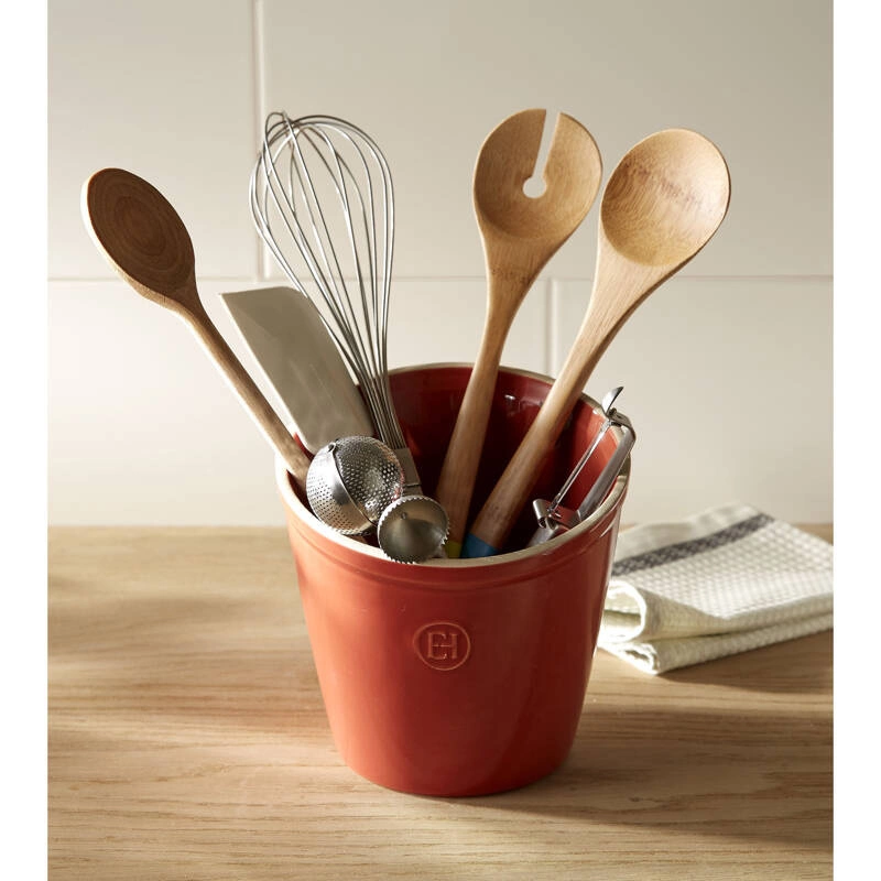 Emile Henry - Pojemnik na przybory kuchenne - czerwony
