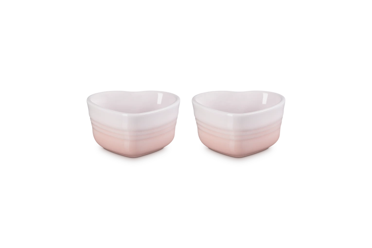 Le Creuset - Zestaw 2 Foremek Serce 300 ml Shell Pink