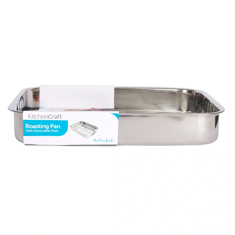 KitchenCraft - KitchenCraft brytfanna z rusztem ze stali nierdzewnej 43 x 31 cm