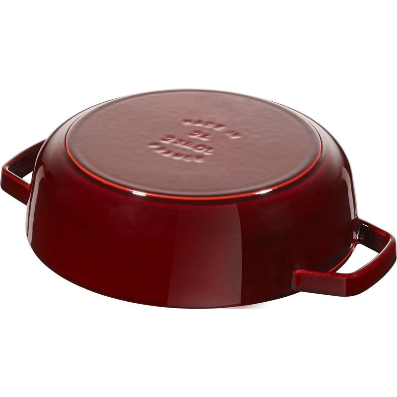Staub - głęboka patelnia żeliwna Chistera bordowa 24 cm