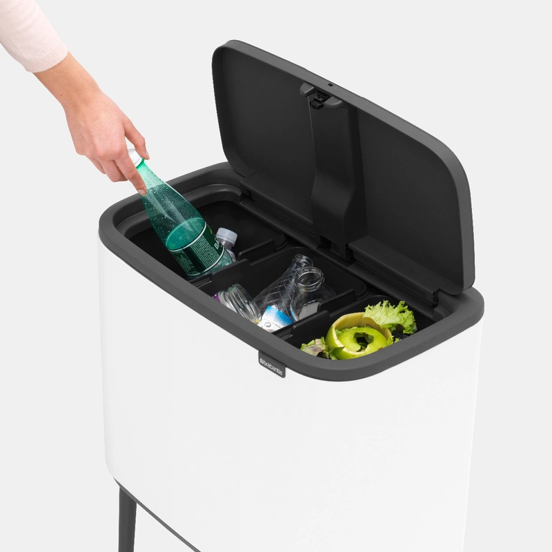 Brabantia - kosz na śmieci Bo Touch Bin 33L (3 x 11 ) biały