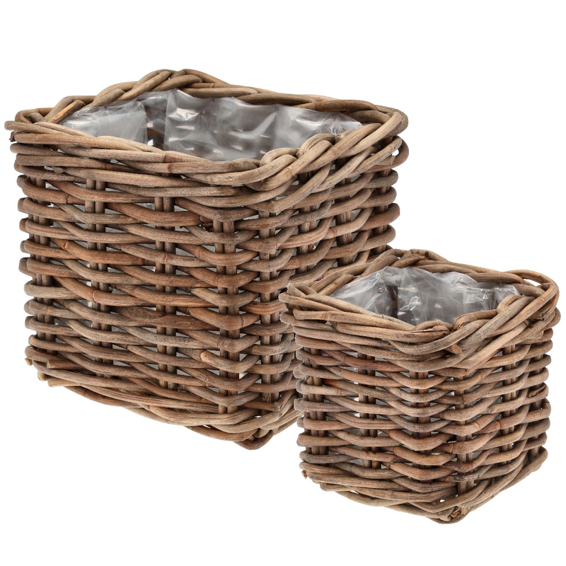 Villa Collection - Donica rattanowa 2 szt. Nature
