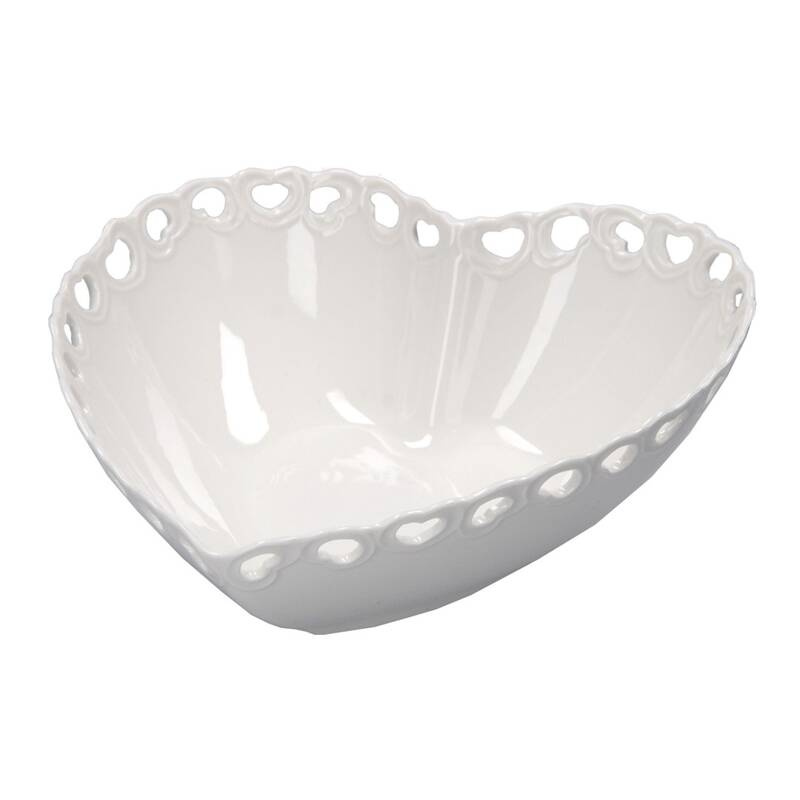 La Porcellana Bianca - zdobiona miska serce 20 cm Valentino