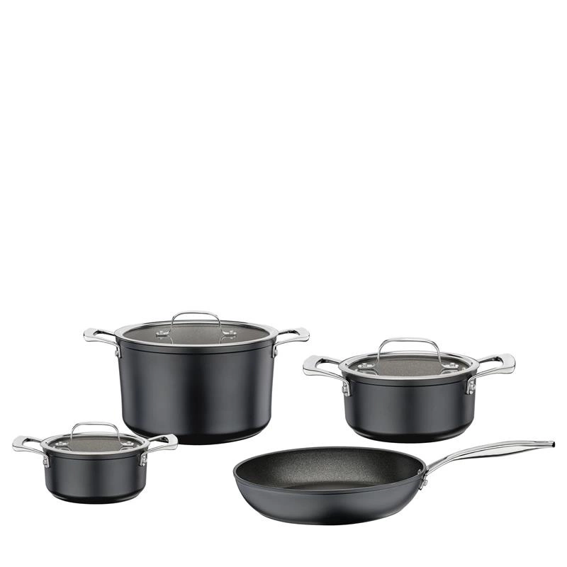 Spring - zestaw garnków z powłoką nieprzywierającą, 4 el. 3 garnki + patelnia 28 cm MERIDIAN INTENSE PRO