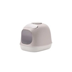 United Pets - Zakryta kuweta dla kota MINU, szaro- biała