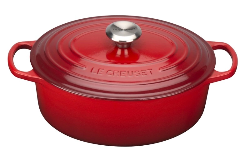 Le Creuset - brytfanna żeliwna emaliowana Signature 40 cm 14,8 l wiśniowa