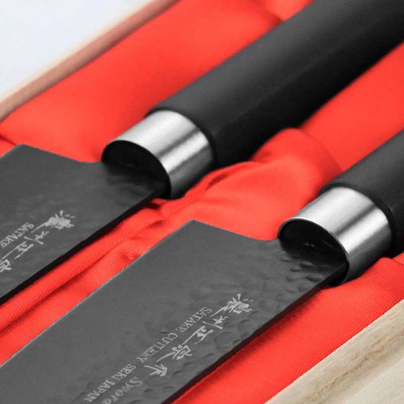 Satake - Swordsmith Black Zestaw Nóż Szefa + Santoku
