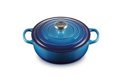 Le Creuset - garnek żeliwny Signature Saute lazur 3,4 l 24 cm