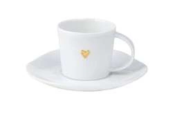 Raeder - Filiżanka do espressp ze spodkiem, złote serce