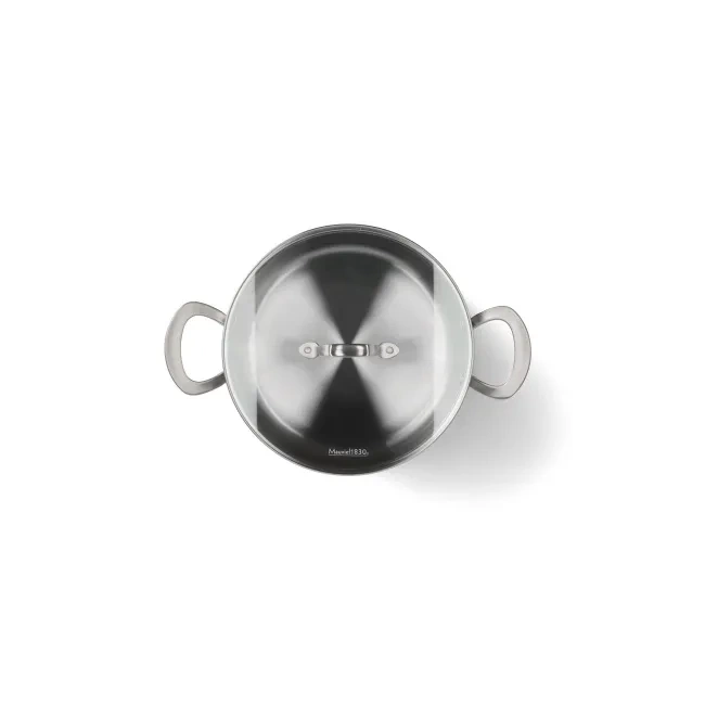 Mauviel - garnek stalowy 24cm 5,7l 3-ply z pokrywką