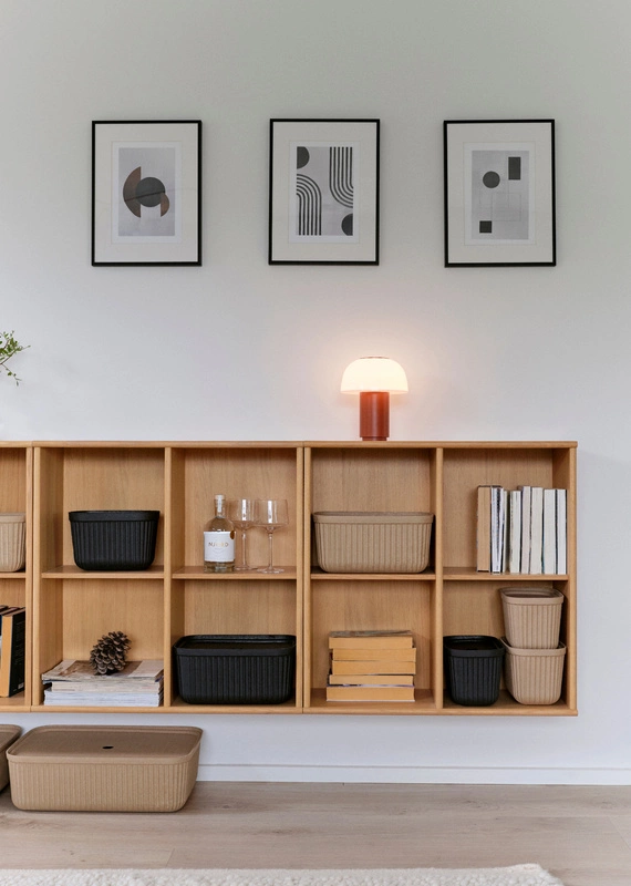 Zone Denmark - Pudełka do przechowywania 2 szt. Pulp 32x23x15 cm Natural Brown