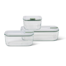 Mepal - Zestaw 3 pojemników szklanych na żywność EasyClip 2x700ml 1500 ml Nordic Sage
