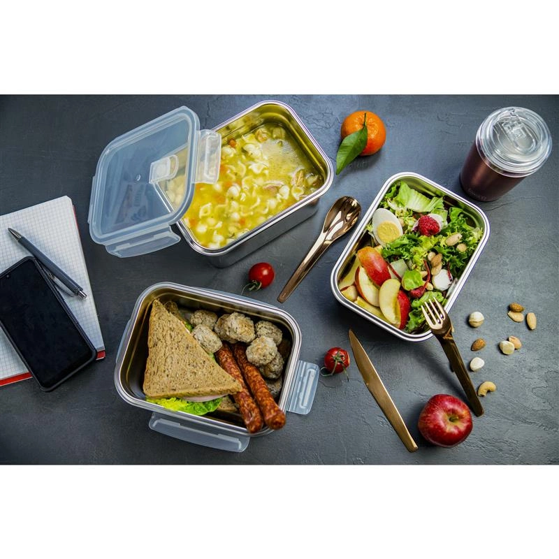 Lurch - pojemnik na żywność, stal nierdzewna/tworzywo sztuczne, 1,0 l Safety