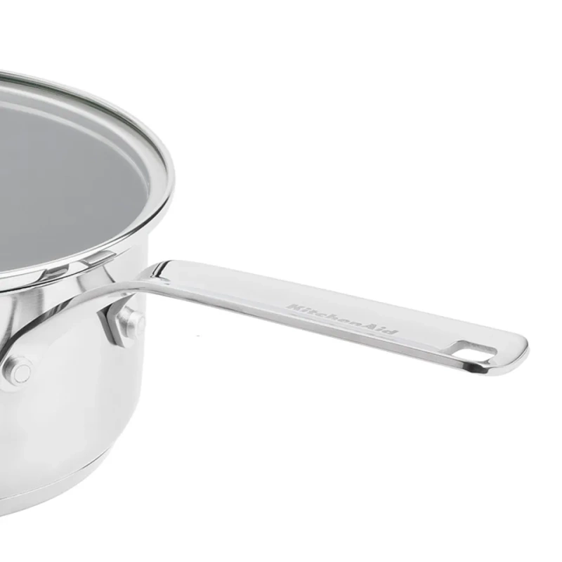 KitchenAid - Zestaw rondli z pokrywkami 16+18+20cm Stainless Steel