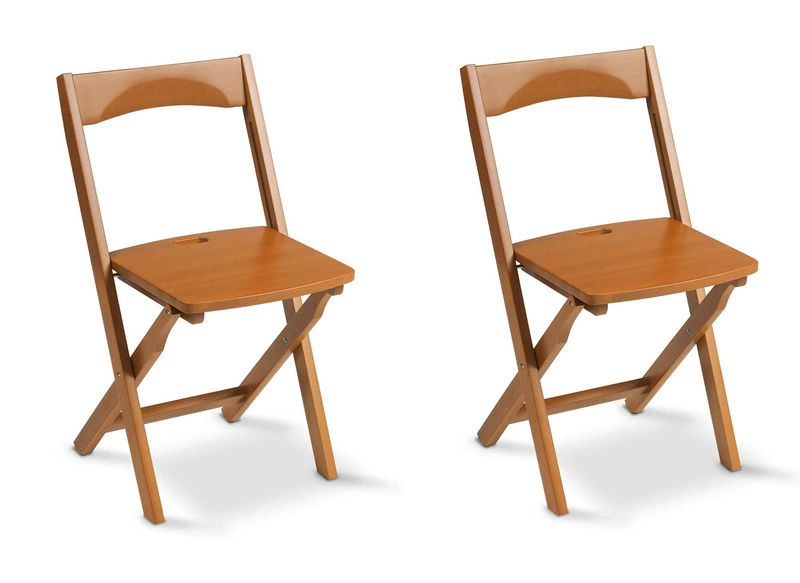 Arredamenti -  DIANA Zestaw 2 składanych krzeseł - 45 x 40 cm, brązowy