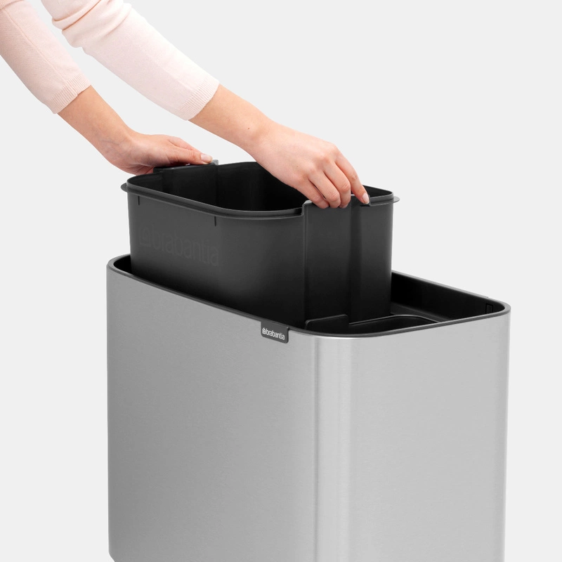 Brabantia - kosz na śmieci Bo Touch Bin 34L (23 + 11) stal matowa FPP