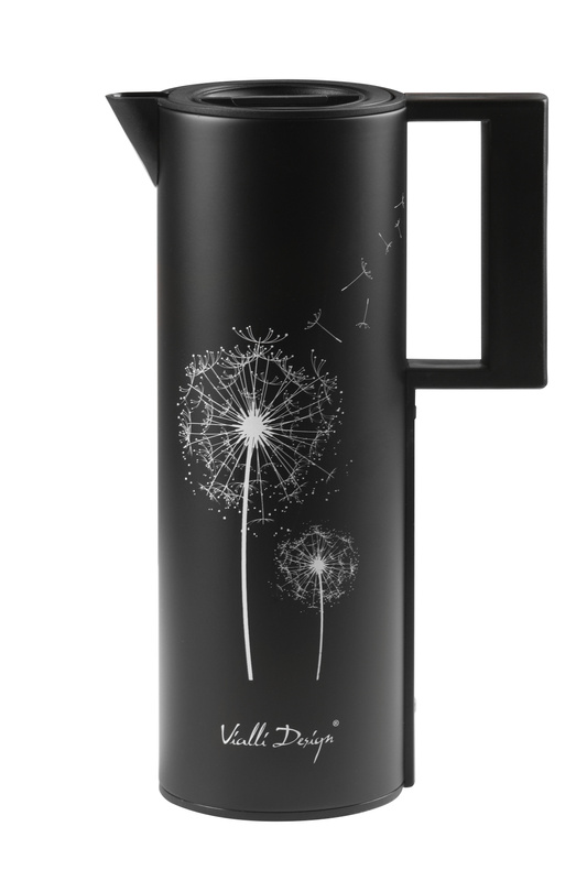 Vialli Design - Termos z wkładem szklanym 1L CORTO czarny