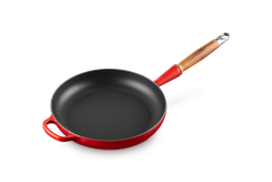 Le Creuset - patelnia żeliwna z drewnianym uchwytem 26 cm Wiśniowy