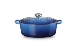 Le Creuset - brytfanna żeliwna emaliowana Signature 33 cm 7,5 l azure