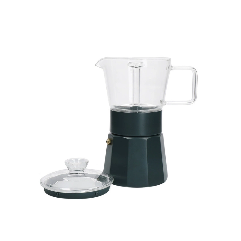La Cafetiere - Kawiarka włoska szklana VERONA zielona 6 tz / La Cafetiere