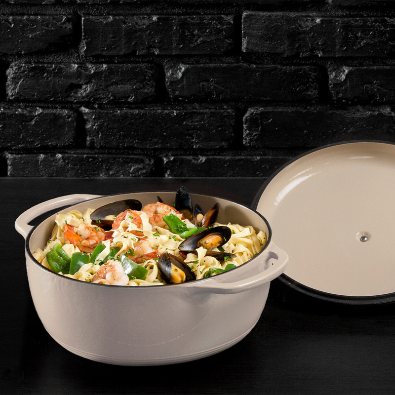 Lodge - Garnek żeliwny emaliowany 7L Oyster