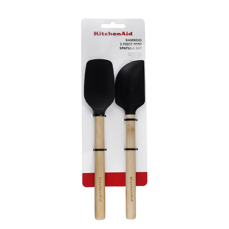 KitchenAid Culinary Tools - szpatułka i łyżka silikonowe CLASSIC Bamboo
