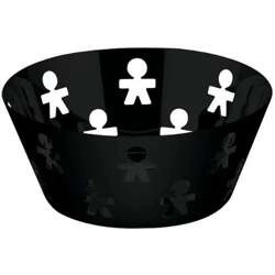 A di Alessi - koszyk, czarny; 20,5 cm GIROTONDO