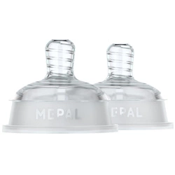 Mepal - Smoczek do karmienia niemowląt z szybkim przepływem 2 szt. Mio