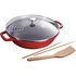 Staub - żeliwny wok czerwony 30 cm