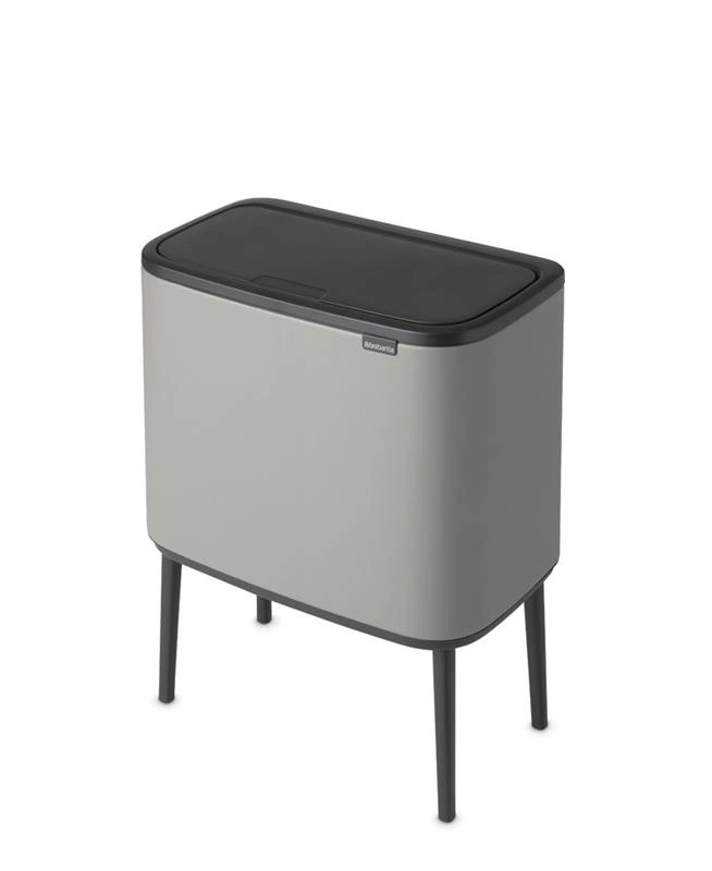 Brabantia - Kosz na śmieci Touch Bin Bo 3 x 11L Mineral Concrete Grey