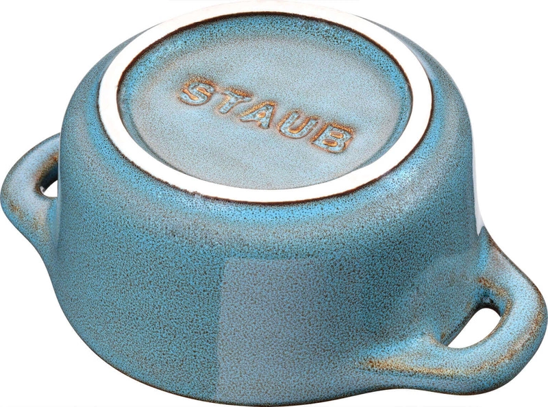 Staub - 4x Mini Cocotte okrągły 10 cm, antyczny turkusowy
