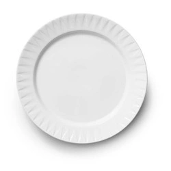 Sagaform - talerz, biały, ceramika, śred. 27,5 cm Coffee & More