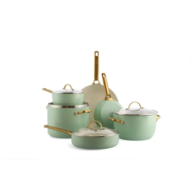 GreenPan - zestaw 10el. Garnków i Patelni Pastel Green