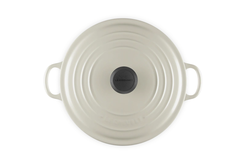 Le Creuset brytfanna żeliwna emaliowana z fenolowym uchwytem Signature okrągła 26 cm 5,3l cream