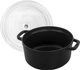 Staub - garnek żeliwny okrągły ze szklaną pokrywką 3.8 ltr czarny La Cocotte