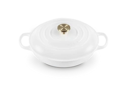 Le Creuset - garnek Gourmet Profesjonalny żeliwny 30 cm 3,5 l biały