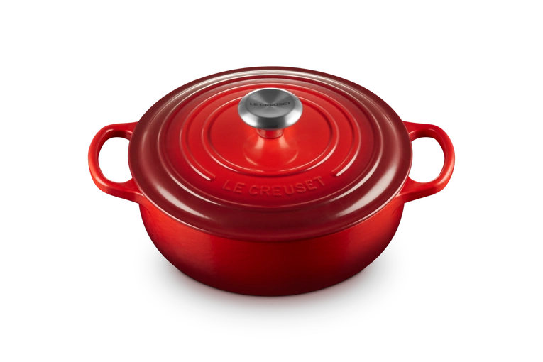 Le Creuset - garnek żeliwny Signature Saute wiśniowy 3,4 l 24 cm