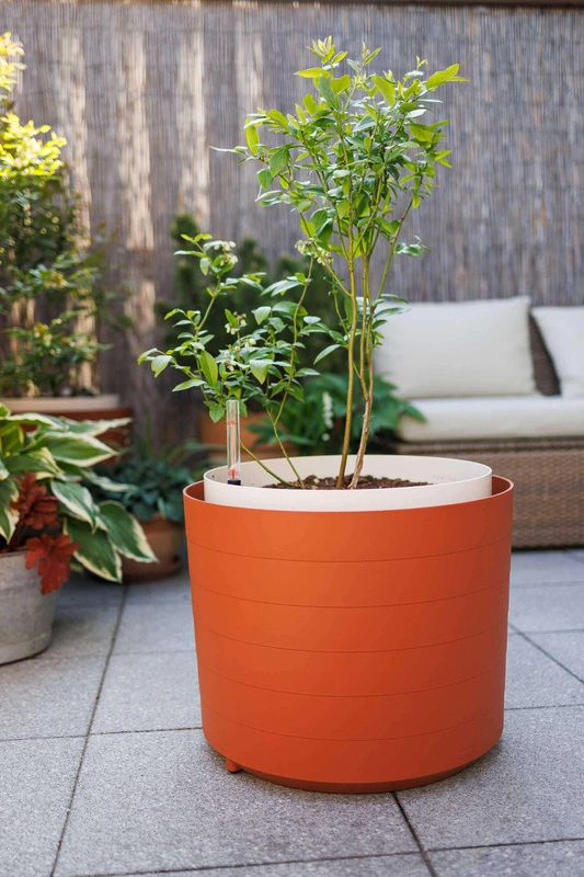 Urbalive - BERBERIS Donica samonawadniająca okrągła 46 cm, cynamonowy