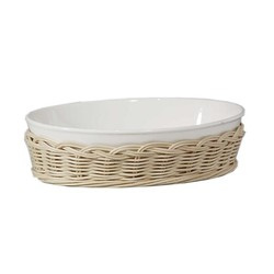 La Porcellana Bianca - wiklinowy kosz na owalne naczynie do zapiekania 23 cm Midollino