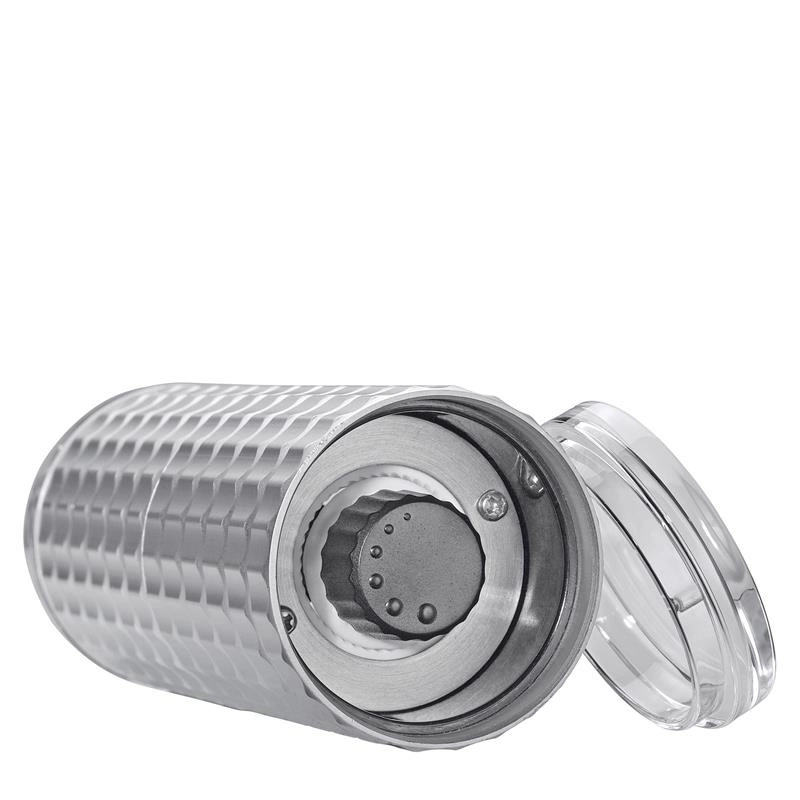 Cilio - młynek do przypraw, aluminium/ceramika, śred. 4,5 x 12,5 cm, metaliczny Pisa