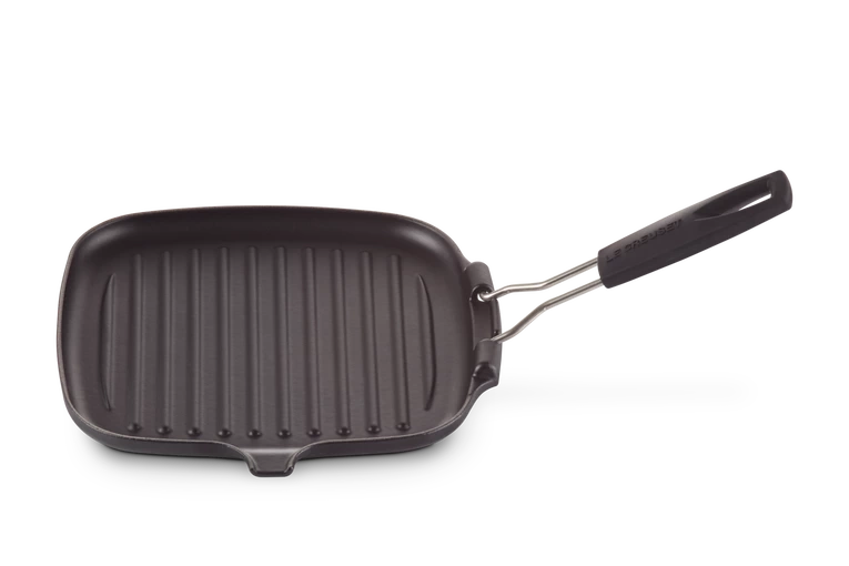 Le Creuset - patelnia żeliwna grillowa z silikonowym uchwytem 24 cm