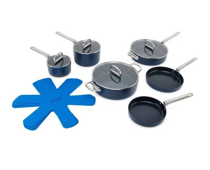 Joseph Joseph - Zestaw naczyń ze skł. uchwytami+pokr.13el.Space