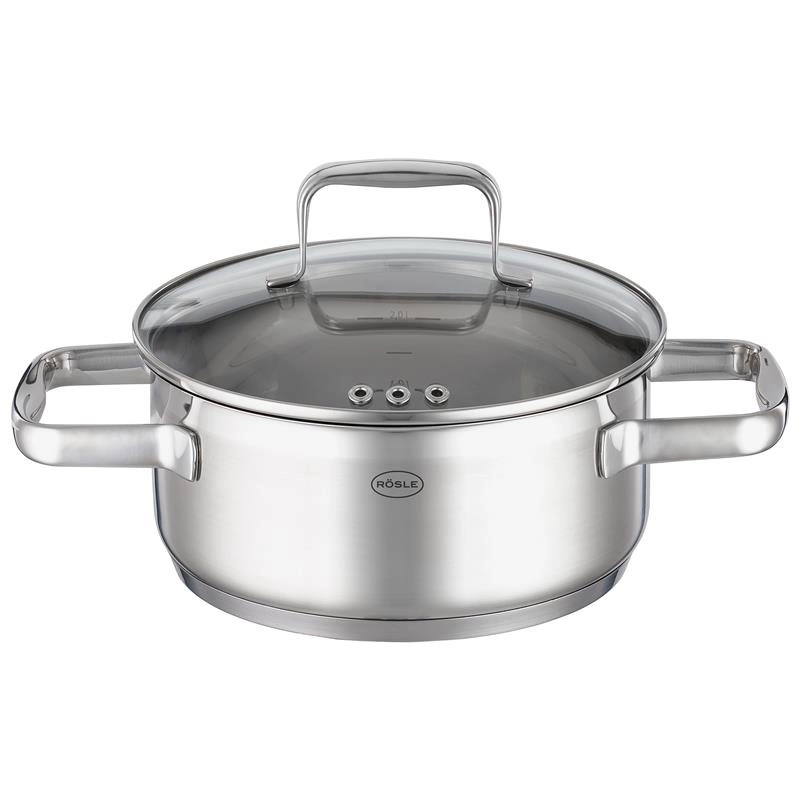 Roesle - Garnek niski z pokrywą 20cm CHARM