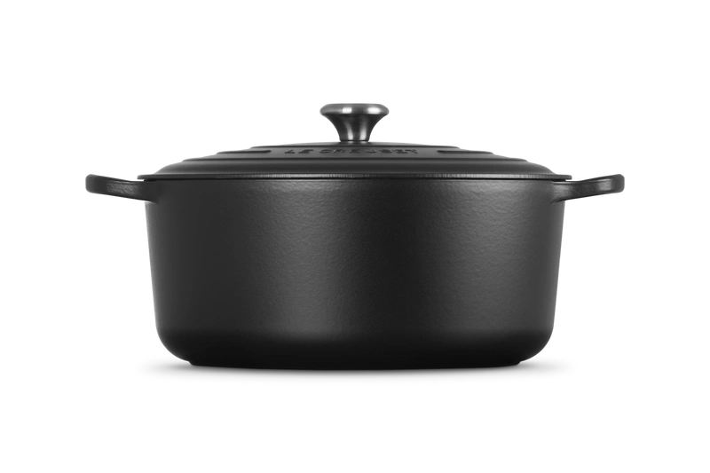 Le Creuset brytfanna żeliwna emaliowana Signature okrągła 34 cm 12 l czarna