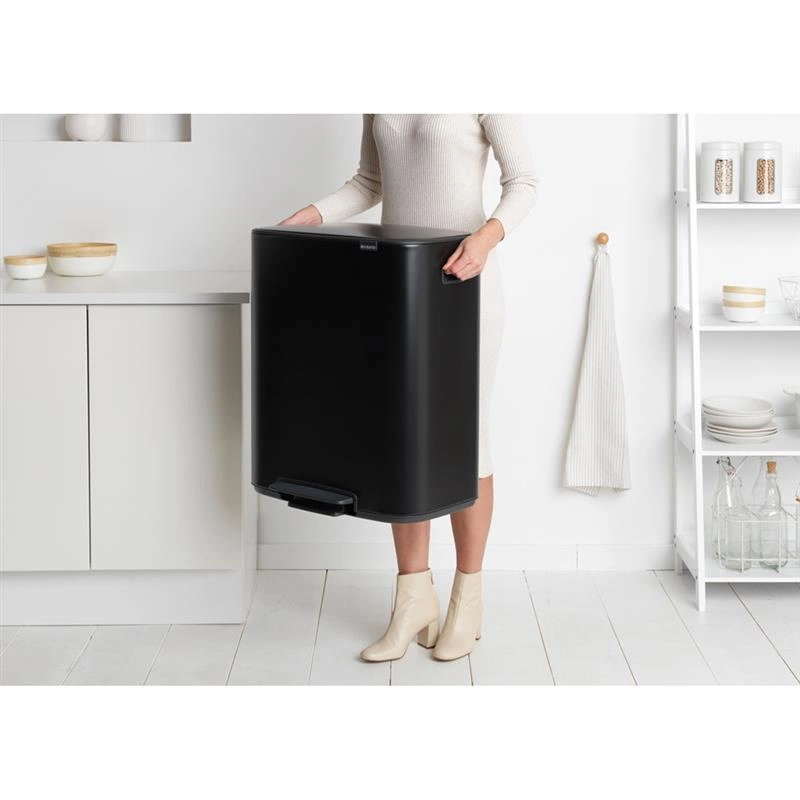 Brabantia - Kosz na śmieci pedałowy Bo 2x30L czarny