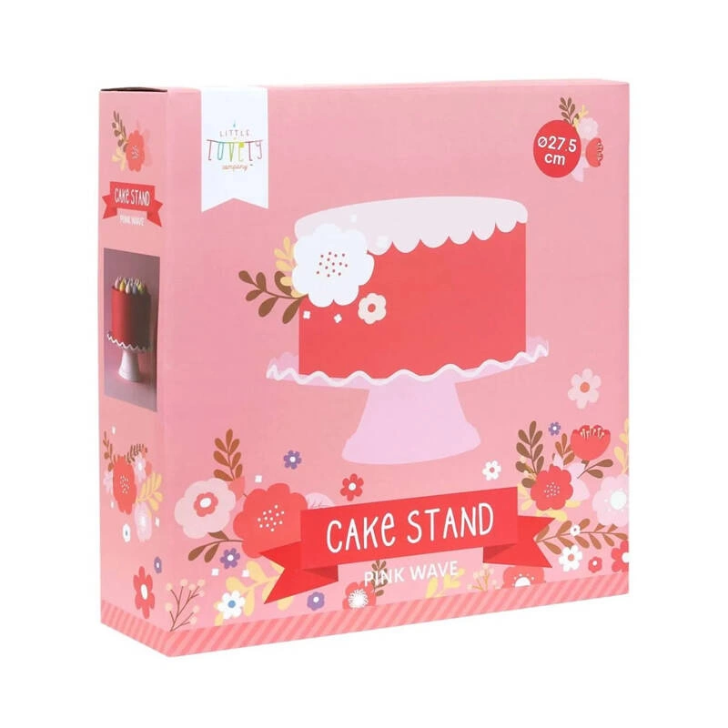 A Little Lovely Company - Patera z falistym brzegiem PINK 27.5 cm