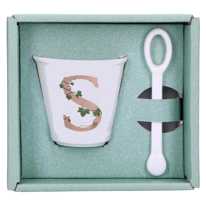 La Porcellana Bianca - filiżanka z łyżeczką 75 ml, Wzór S Unico